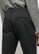 Men Black Pepe Jeans Charly Chino Trousers 60J401107 - Image 3