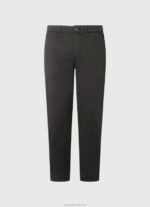 Men Black Pepe Jeans Charly Chino Trousers 60J401107 - Image 5