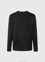 Men Black Pepe Jeans Printed Logo Cotton T-Shirt 60J401019 - Image 5