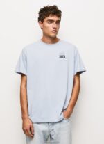 Men Bleach Blue Pepe Jeans 1973 Logo Cotton T-Shirt 60J40924