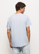 Men Bleach Blue Pepe Jeans 1973 Logo Cotton T-Shirt 60J40924 - Image 4