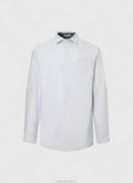 Men Bleach Blue Pepe Jeans Lawson Regular Fit Oxford Shirt 60J401052 - Image 5