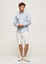 Men Bleach Blue Pepe Jeans Lovejoy Floral Poplin Shirt 60J401045 - Image 2
