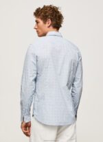 Men Bleach Blue Pepe Jeans Lovejoy Floral Poplin Shirt 60J401045 - Image 4