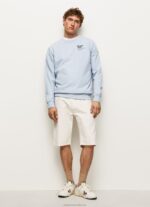 Men Bleach Blue Pepe Jeans Rounded Collar Cotton Jumper 60J40869 - Image 2