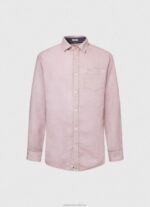 Men Bleach Pink Pepe Jeans Parker Long Sleeved Shirt 60J401051 - Image 5