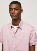 Men Bleach Pink Pepe Jeans Parker Short Sleeved Shirt 60J401058 - Image 3