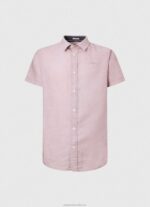 Men Bleach Pink Pepe Jeans Parker Short Sleeved Shirt 60J401058 - Image 5