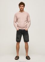 Men Bleach Pink Pepe Jeans Round Collar Cotton Jersey 60J40863 - Image 2