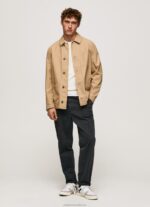 Men Camel Pepe Jeans Canvas Utility Jacket 60J40827 - Image 2