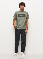 Men Casting Pepe Jeans Embroidered Logo Cotton T-Shirt 60J40914 - Image 2