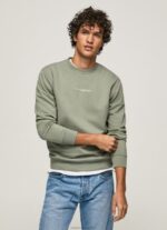 Men Casting Pepe Jeans Logo Printed Cotton Sweatshirt 60J40908