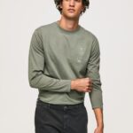 Men Casting Pepe Jeans Long Sleeved Cotton T-Shirt 60J40916