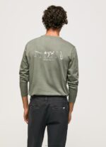 Men Casting Pepe Jeans Long Sleeved Cotton T-Shirt 60J40916 - Image 4