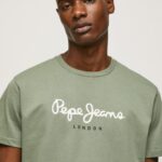 Men Casting Pepe Jeans Printed Logo Cotton T-Shirt 60J40920