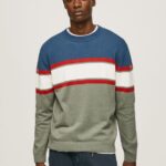 Men Casting Pepe Jeans Striped Print Cotton Jersey 60J40849