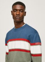 Men Casting Pepe Jeans Striped Print Cotton Jersey 60J40849 - Image 3