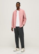 Men Cloudy Pink Pepe Jeans Lowell Regular Fit Oxford Shirt 60J401048 - Image 2