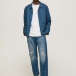 Men Denim Pepe Jeans Cade Midrise Relaxed Fit Jeans 60J40812