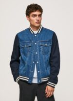Men Denim Pepe Jeans Combined Fabric Jacket 60J40846 - Image 4