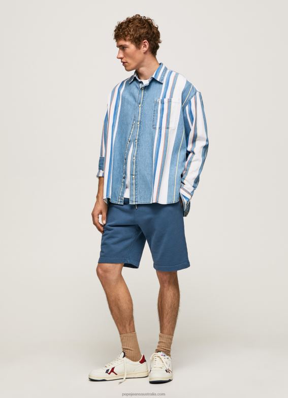 Men Denim Pepe Jeans Devon Oversized Denim Overshirt 60J401021 - Image 3