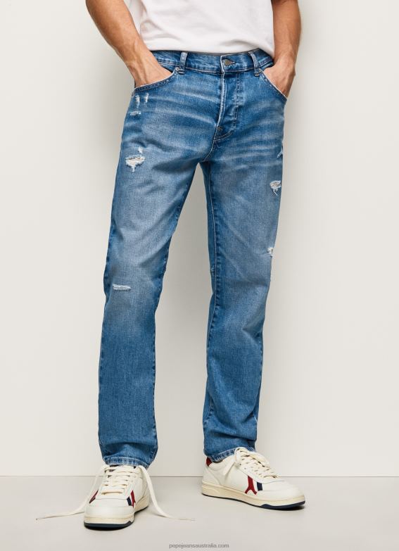 Men Denim Pepe Jeans Easton Dropped Rise Relaxed Fit Jeans 60J40819 - Image 2