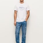 Men Denim Pepe Jeans Easton Dropped Rise Relaxed Fit Jeans 60J40819