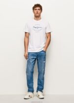 Men Denim Pepe Jeans Easton Dropped Rise Relaxed Fit Jeans 60J40819