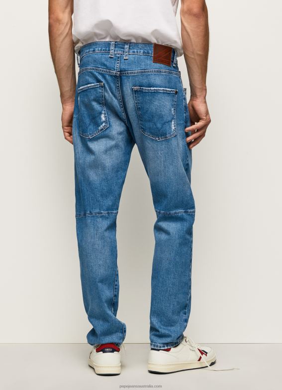 Men Denim Pepe Jeans Easton Dropped Rise Relaxed Fit Jeans 60J40819 - Image 4