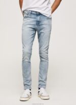 Men Denim Pepe Jeans Mason Midrise Skinny Fit Jeans 60J40792 - Image 2