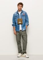 Men Denim Pepe Jeans Noah Regular Fit Denim Shirt 60J401049