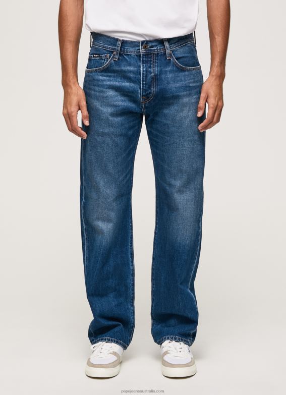 Men Denim Pepe Jeans Penn Dropped Rise Relaxed Fit Jeans 60J40814 - Image 2