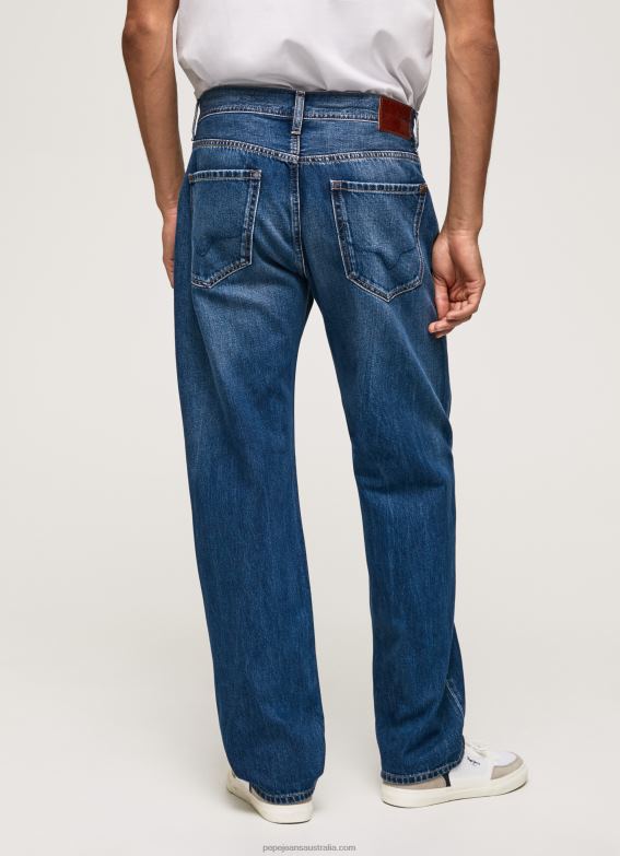 Men Denim Pepe Jeans Penn Dropped Rise Relaxed Fit Jeans 60J40814 - Image 4
