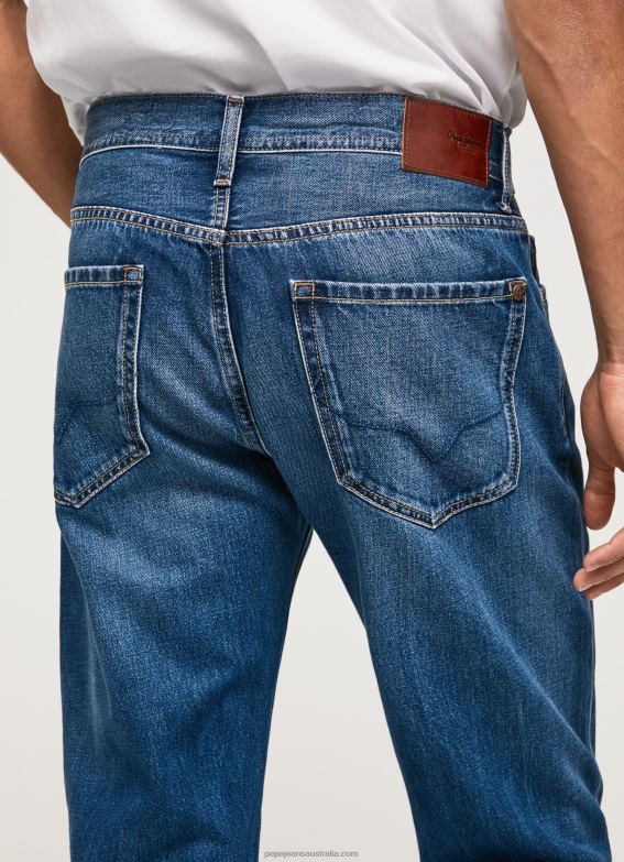 Men Denim Pepe Jeans Penn Dropped Rise Relaxed Fit Jeans 60J40814 - Image 5