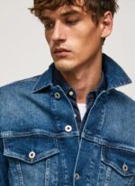 Men Denim Pepe Jeans Pinner Regular Fit Denim Jacket 60J40831 - Image 3