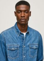 Men Denim Pepe Jeans Slim Fit Denim Shirt 60J401023 - Image 3