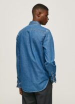 Men Denim Pepe Jeans Slim Fit Denim Shirt 60J401023 - Image 4