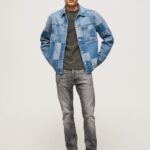 Men Denim Pepe Jeans Spike Midrise Regular Fit Jeans 60J40802