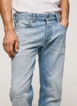 Men Denim Pepe Jeans Stanley Midrise Regular Fit Jeans 60J40807 - Image 3