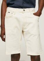 Men Denim Pepe Jeans Stanley Tapered Fit Denim Shorts 60J40822 - Image 3