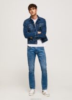 Men Denim Pepe Jeans Track Midrise Regular Fit Jeans 60J40803