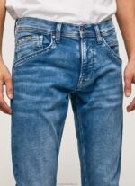 Men Denim Pepe Jeans Track Midrise Regular Fit Jeans 60J40803 - Image 3