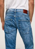 Men Denim Pepe Jeans Track Midrise Regular Fit Jeans 60J40803 - Image 5