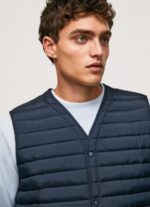 Men Dulwich Pepe Jeans Button Fastened Padded Waistcoat 60J40845 - Image 3