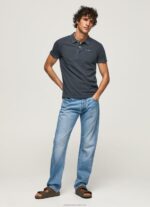 Men Dulwich Pepe Jeans Embroidered Logo Pique Polo Shirt 60J401097 - Image 2