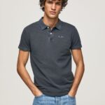 Men Dulwich Pepe Jeans Embroidered Logo Pique Polo Shirt 60J401097