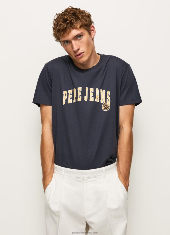 men_dulwich_pepe_jeans_logo_print_t_shirt_60j40969.jpg Men Dulwich Pepe Jeans Logo Print T-Shirt 60J40969 - Image 1