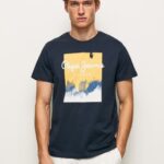 Men Dulwich Pepe Jeans Logo Print T-Shirt 60J40979