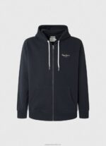 Men Dulwich Pepe Jeans Logo Print Zipped Jumper 60J40905 - Image 5