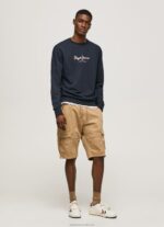 Men Dulwich Pepe Jeans Printed Logo Cotton Jumper 60J40884 - Image 2